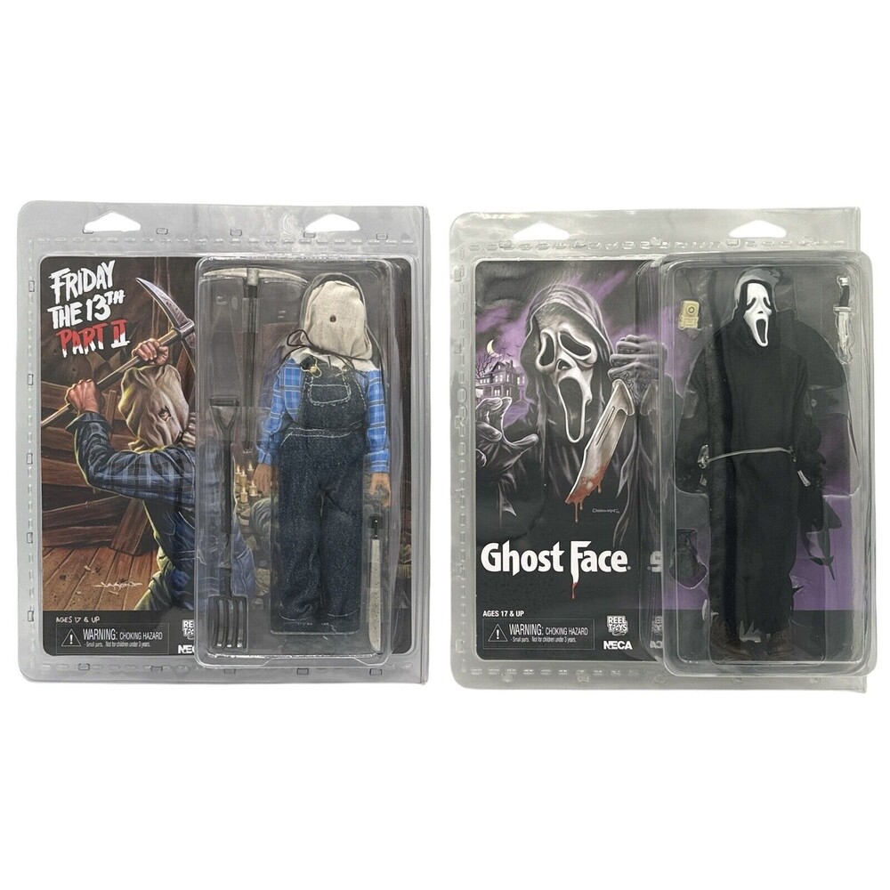 NECA Friday the 13th Part 2 Jason Voorhees & Ghost Face 8"  Retro Clothed Figure